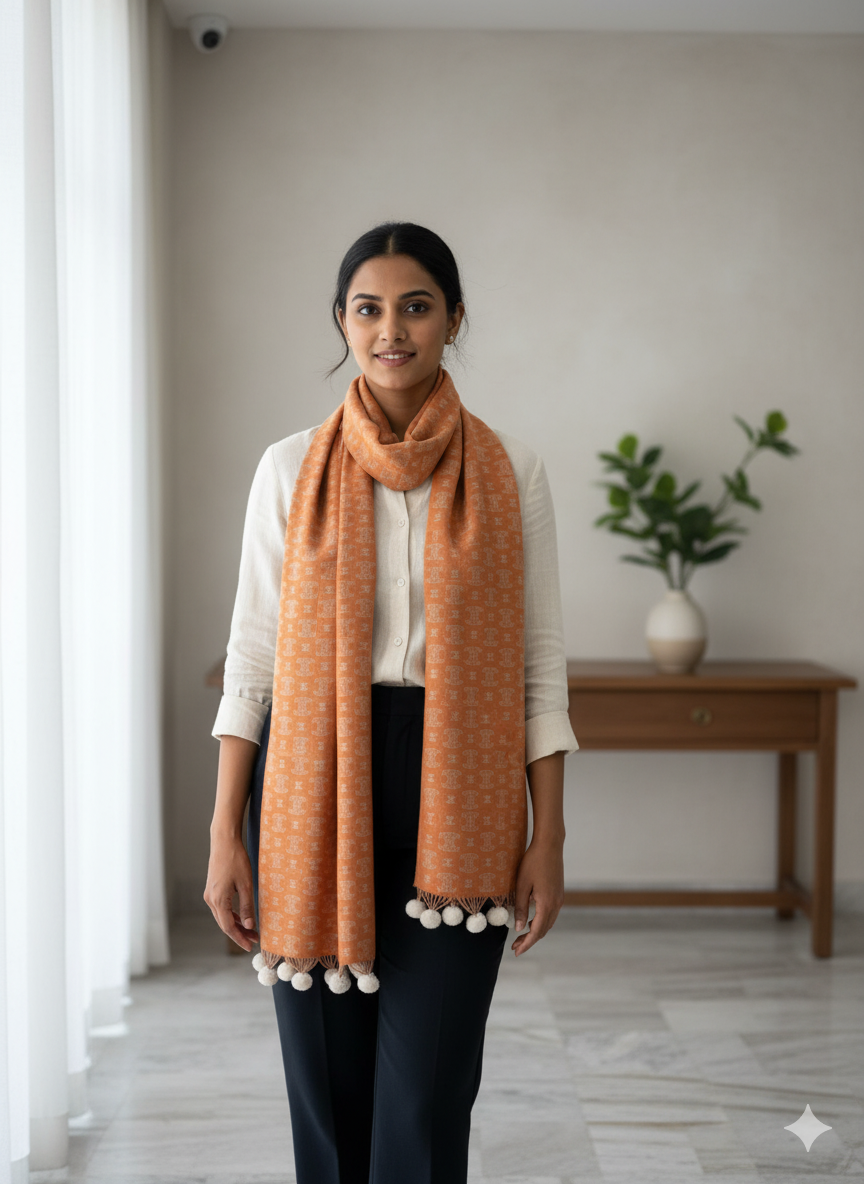 Warm Orange Hue Pom Poms