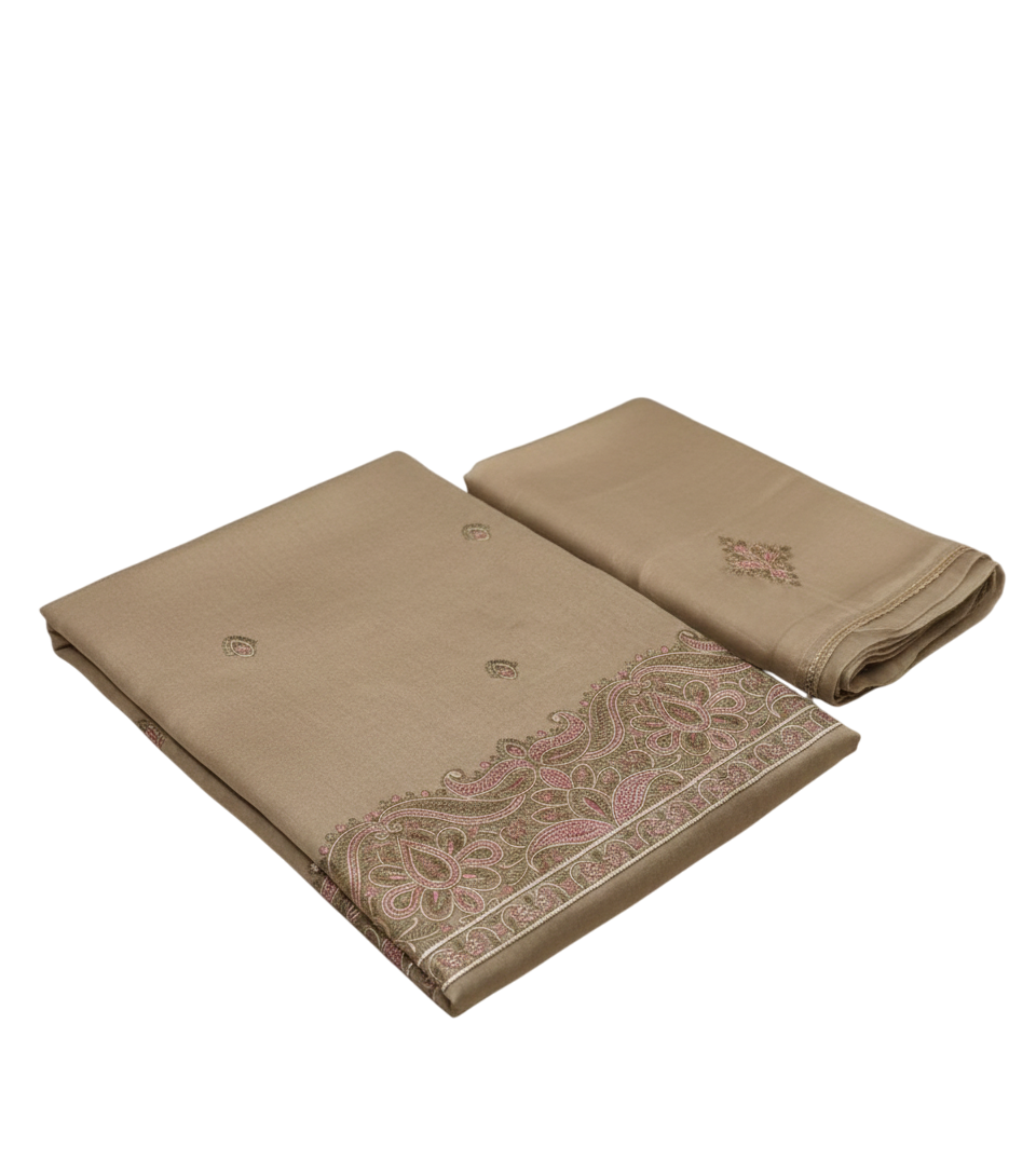 Unstitched Women's Woven Winter Suit with Matching Shawl