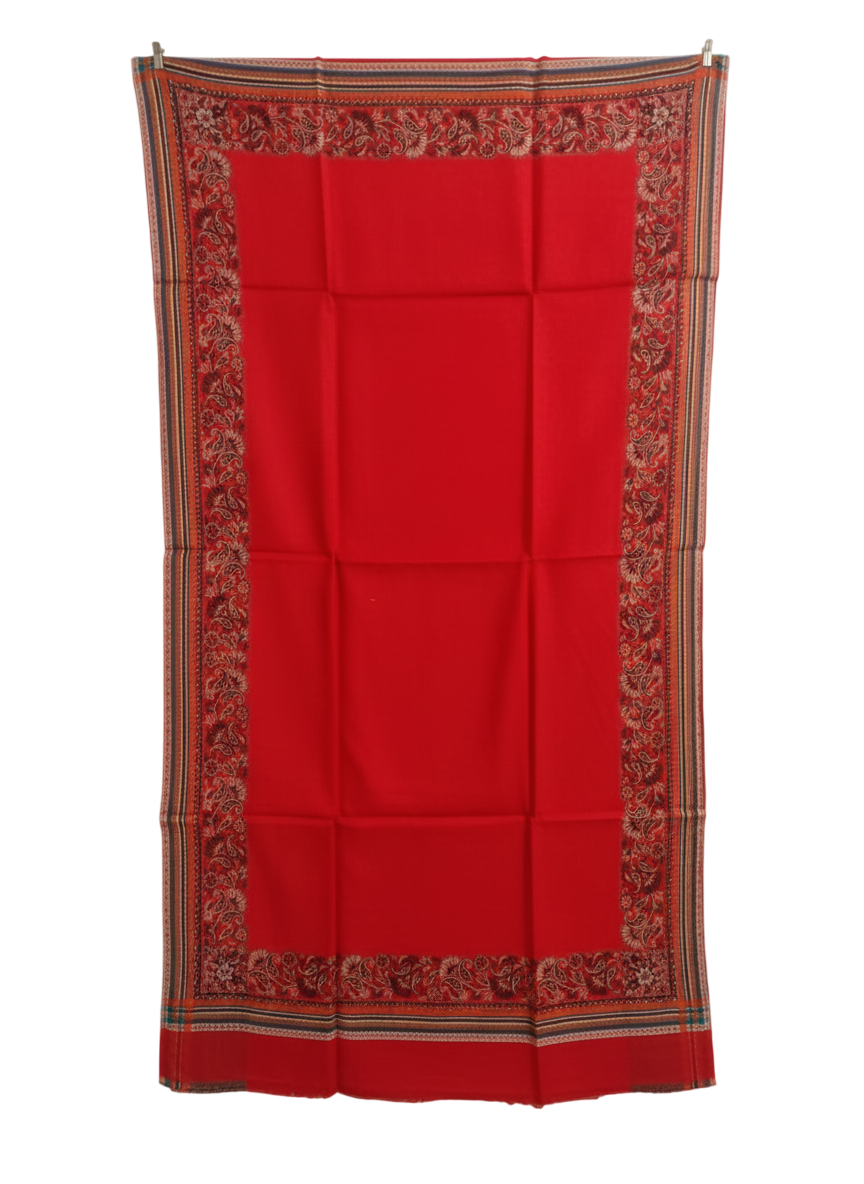 Premium Dark Slate Women’s Embroidered Shawl – Kashmiri-Inspired Elegance