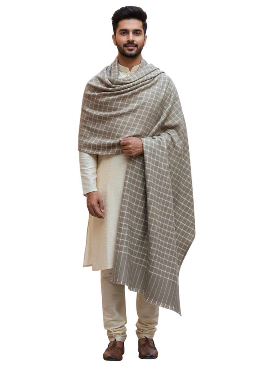 Men's Grey Check Lohi