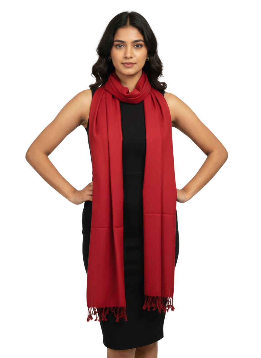 Classic Red Solid Stole