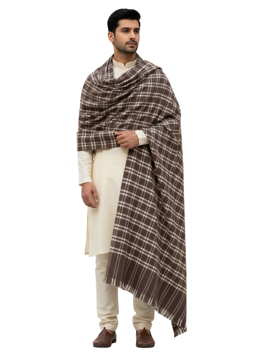 Men's Brown Check Lohi