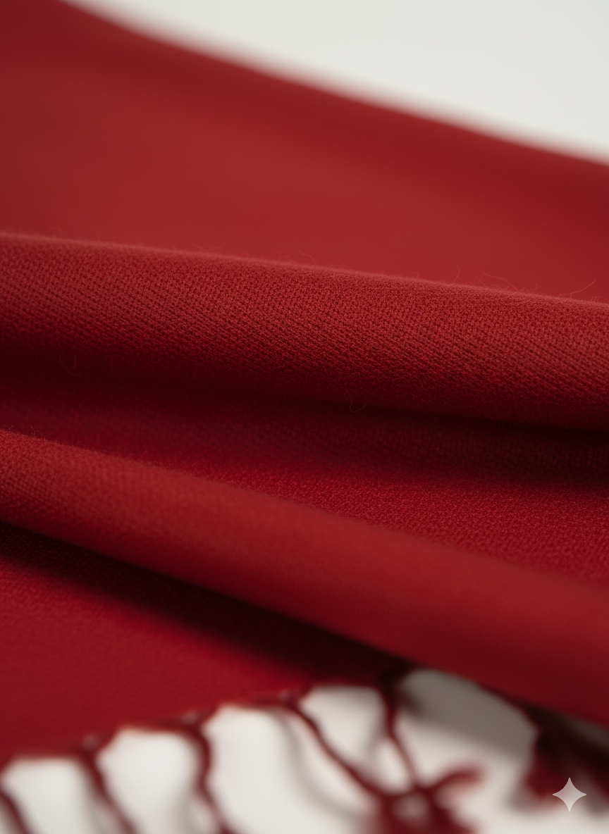 Classic Red Solid Stole