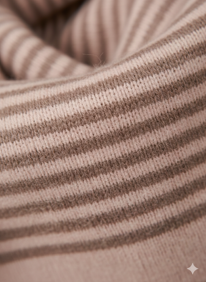 Blush Pink Striped Muffler