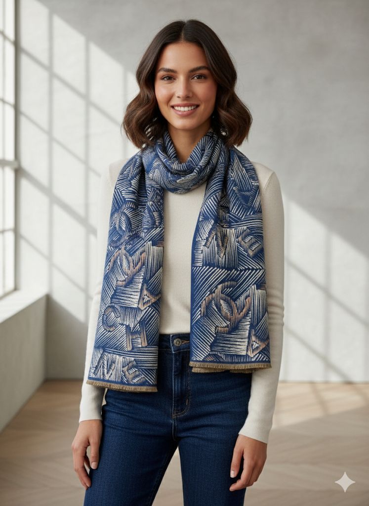 Midnight Navy Genzy Style Stole