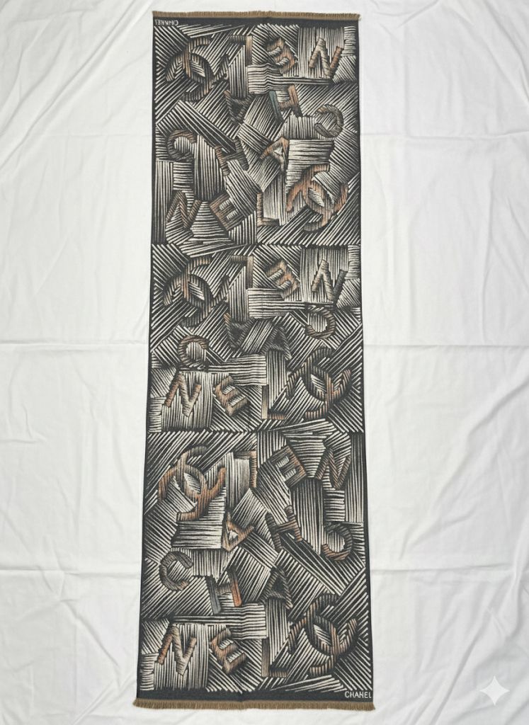 Deep Charcoal  Oat Genz Style Stole