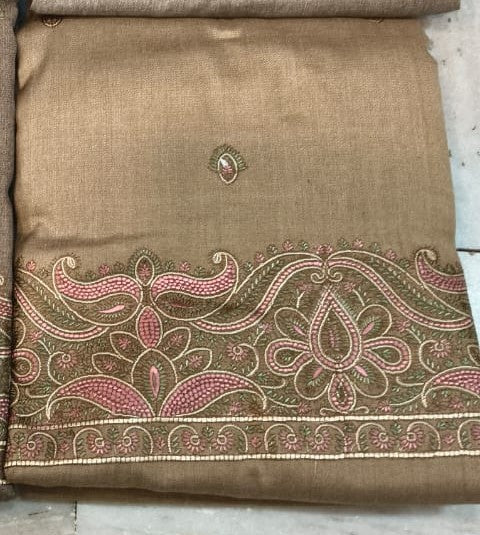 Unstitched Women's Woven Winter Suit with Matching Shawl